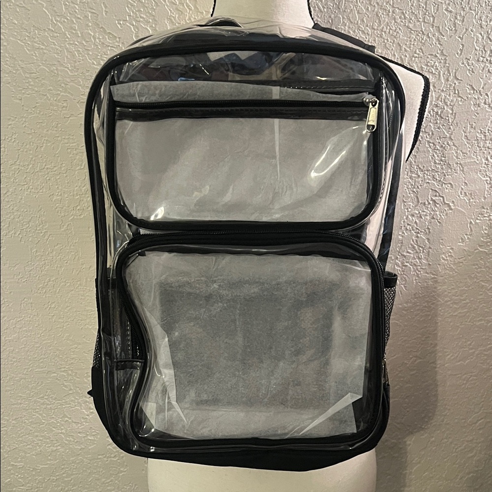 Vorspack Clear plastic Black Trim Backpack